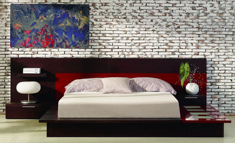 Eastern King Rimini Contemporary Walk On Platform Bed With Nightstands Model VGWCRIMINI-EK