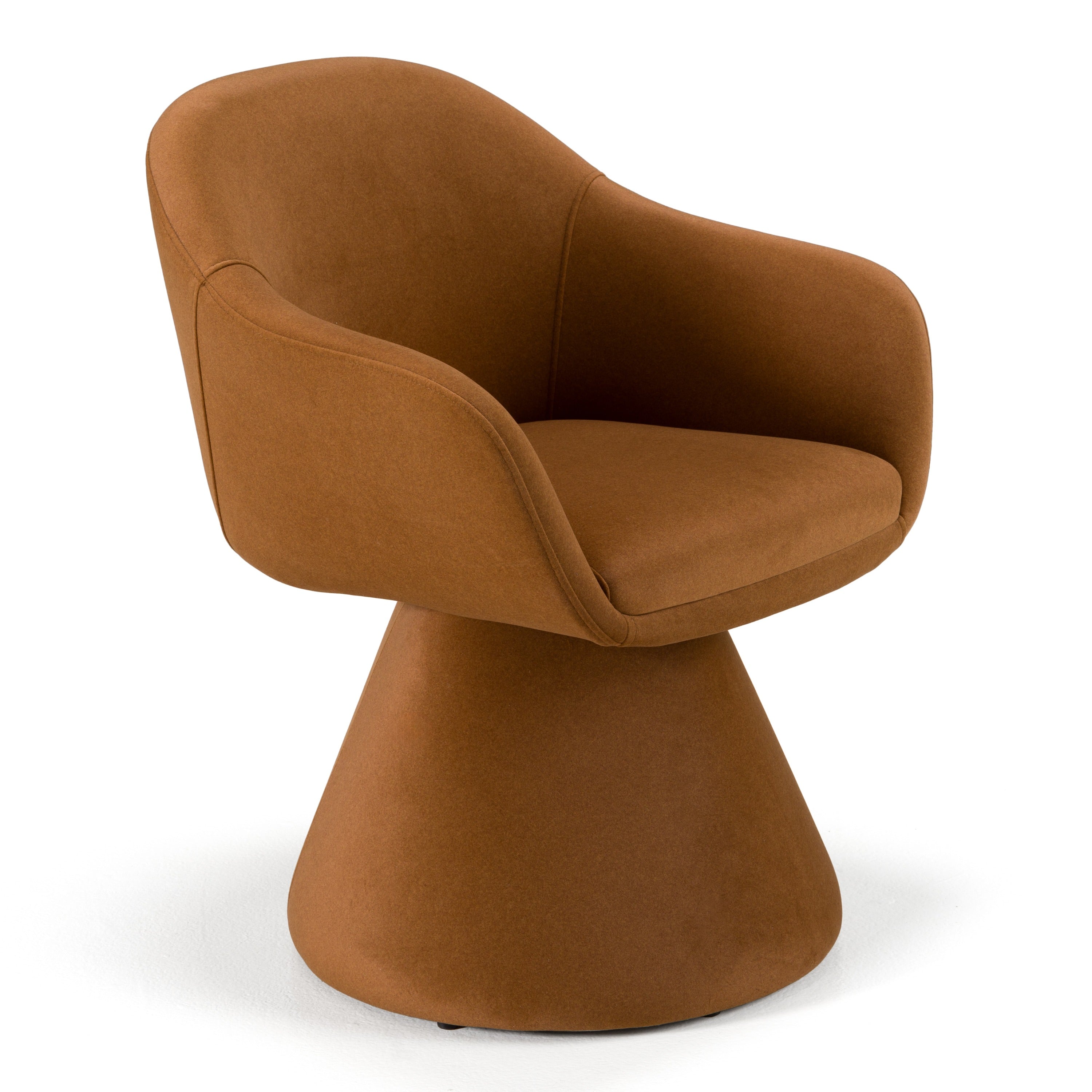 Modrest Risa Modern Rust Fabric Swivel Dining Chair Model VGEU-MC-7598CH-RUST