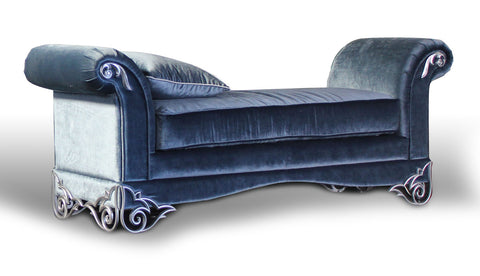 Rita Transitional Velour Fabric Bench Model VGDVLS112