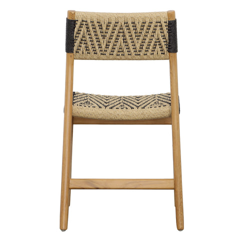 Lumen Natural and Black Outdoor Dining Chair
