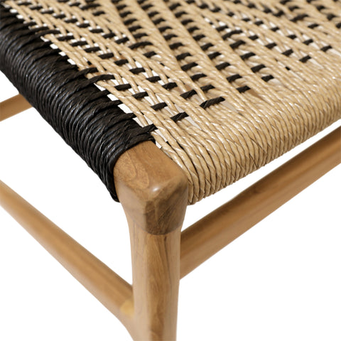 Lumen Natural and Black Outdoor Dining Chair