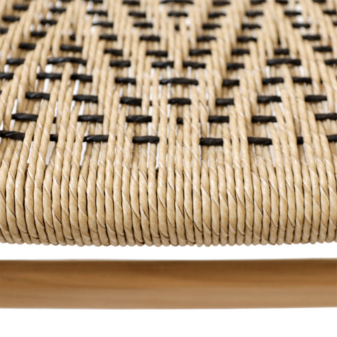 Lumen Natural and Black Outdoor Dining Chair
