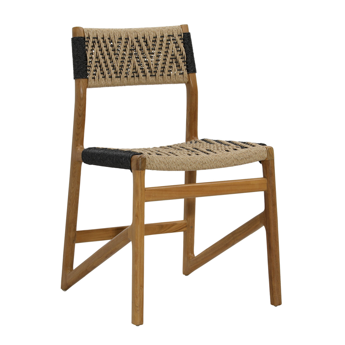 Lumen Natural and Black Outdoor Dining Chair