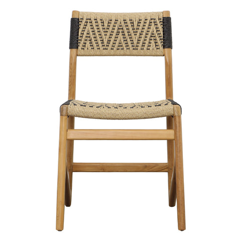 Lumen Natural and Black Outdoor Dining Chair