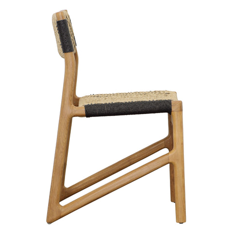 Lumen Natural and Black Outdoor Dining Chair