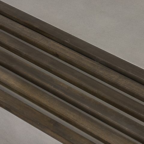 Modrest Delaware Modern Concrete & Acacia Rectangular Coffee Table Model VGLBRIVI-CF120-01