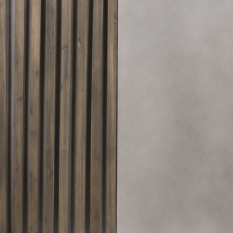 Modrest Delaware Modern Concrete & Acacia Square Coffee Table Model VGLBRIVI-CF85-01