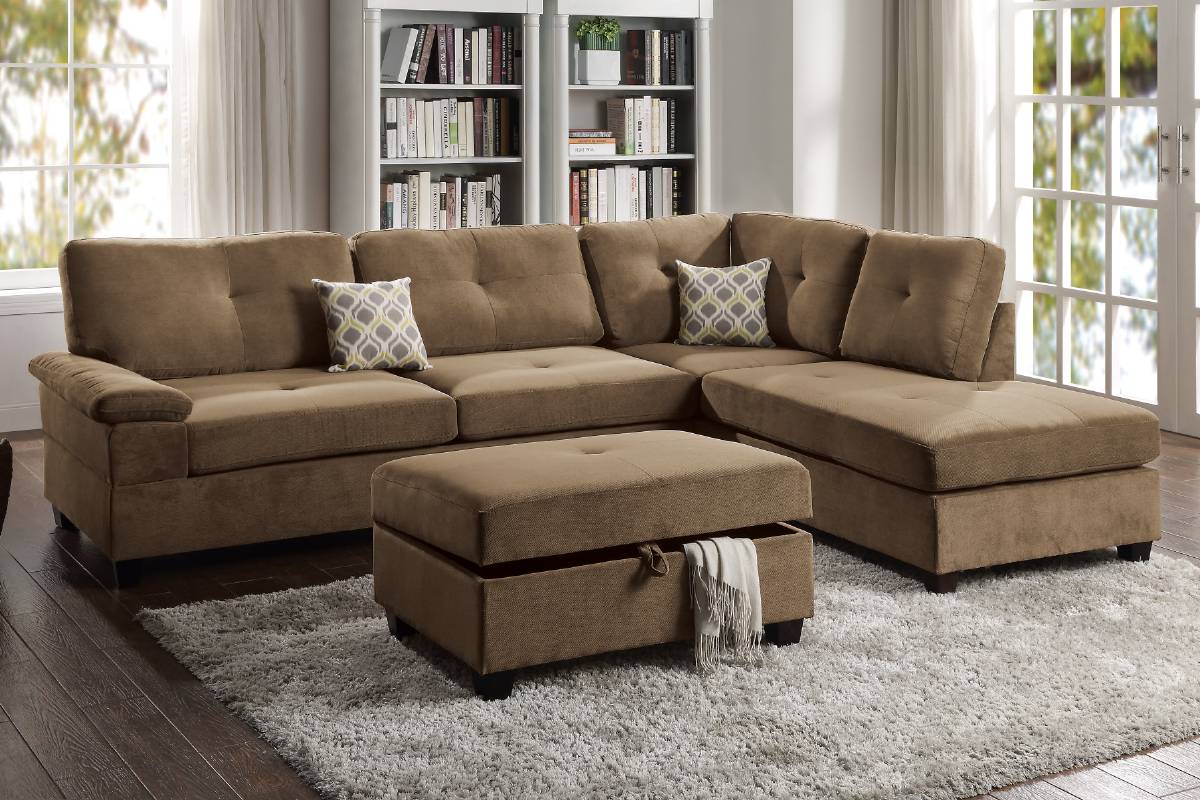 2 Piece Sectional Set Model F6426 By Poundex Furniture