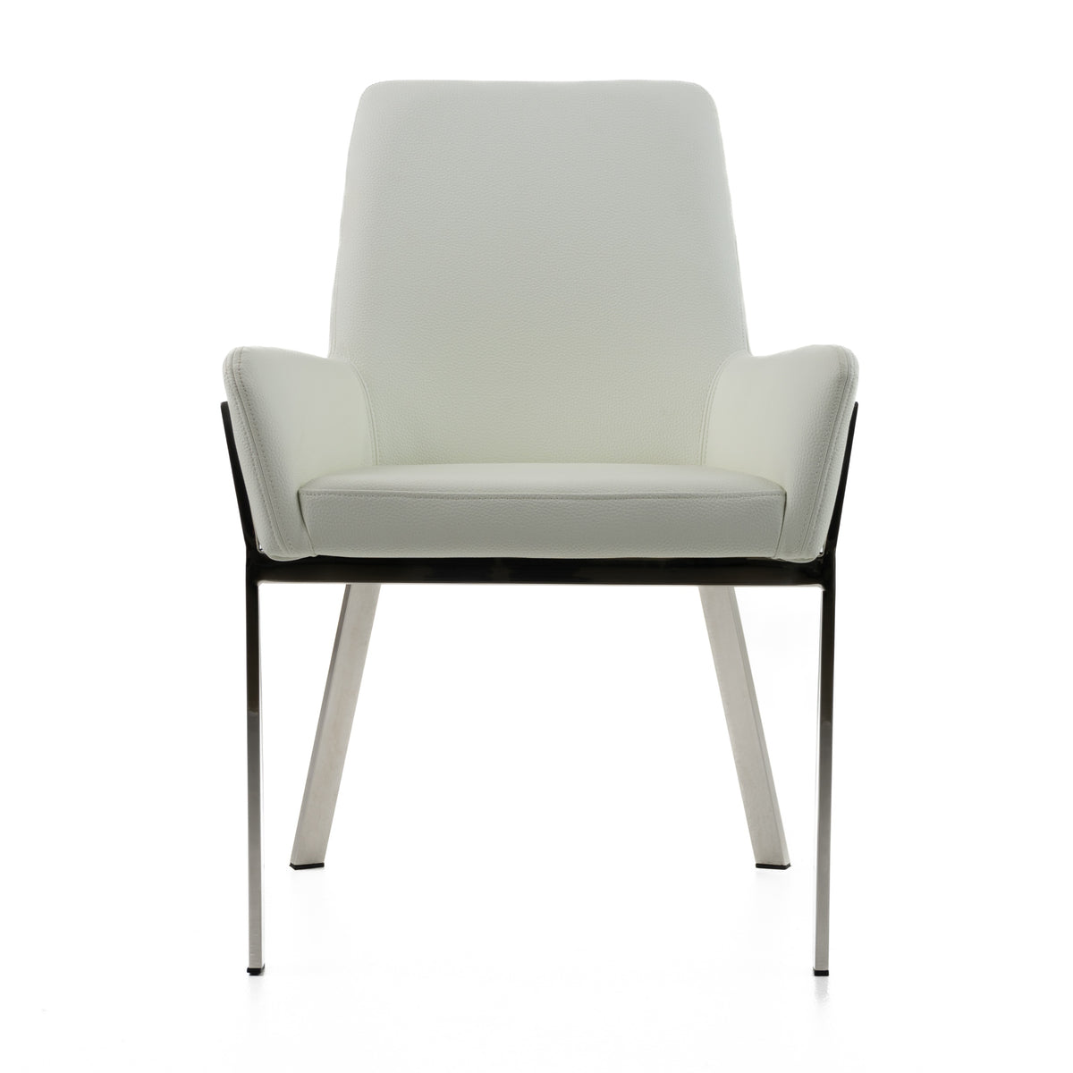 Modrest Robin Modern White Bonded Leather Dining Chair Model VGVCB8366-WHT