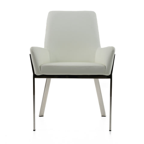 Modrest Robin Modern White Bonded Leather Dining Chair By VIG Furniture