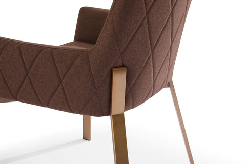 Modrest Robin Modern Brown & Brass Dining Chair By VIG Furniture