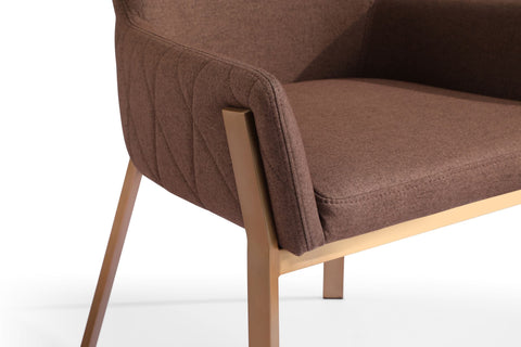 Modrest Robin Modern Brown & Brass Dining Chair By VIG Furniture