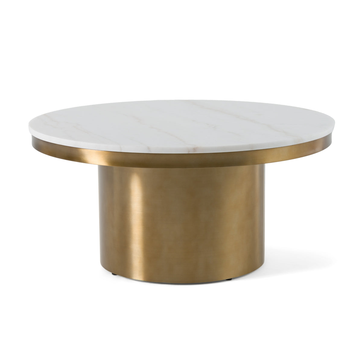 Modrest Rocky Glam White & Gold Coffee Table Model VGGMM-CT-1360A