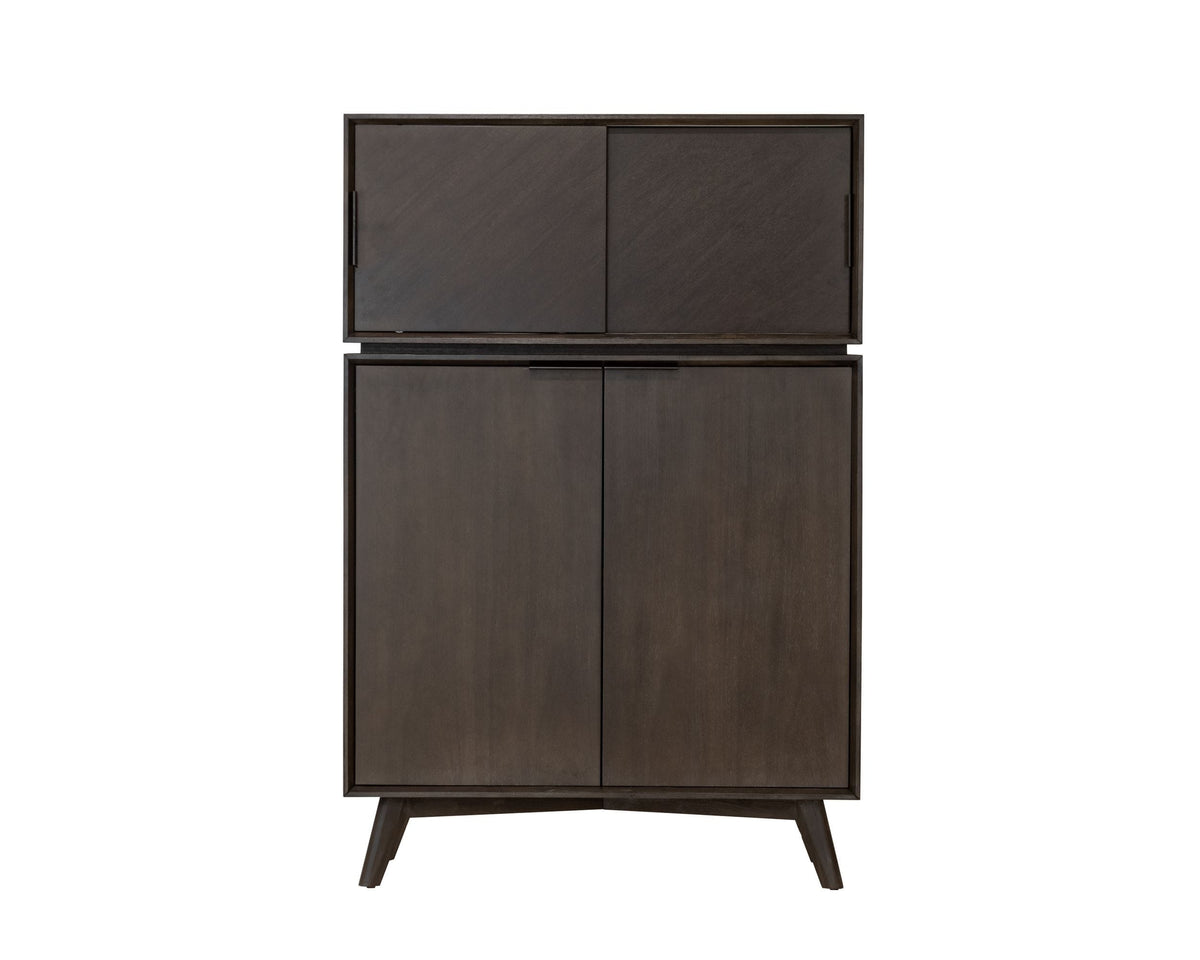 Modrest Roger Mid Century Tall Buffet Model VGWDSANTI-DK-BRN