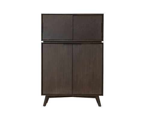 Modrest Roger Mid Century Tall Buffet Model VGWDSANTI-DK-BRN