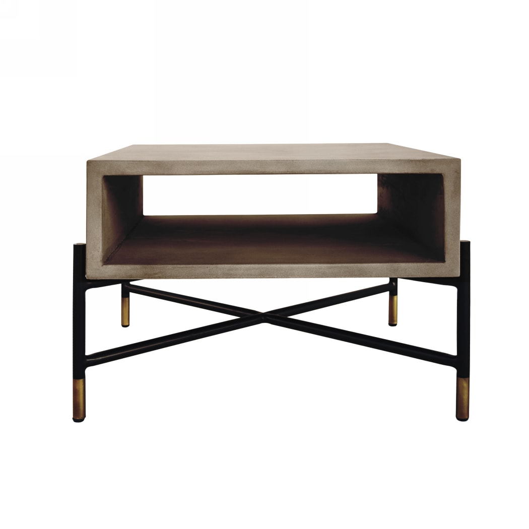 Modrest Walker Modern Concrete & Metal End Table Model VGLBROKY-LT50