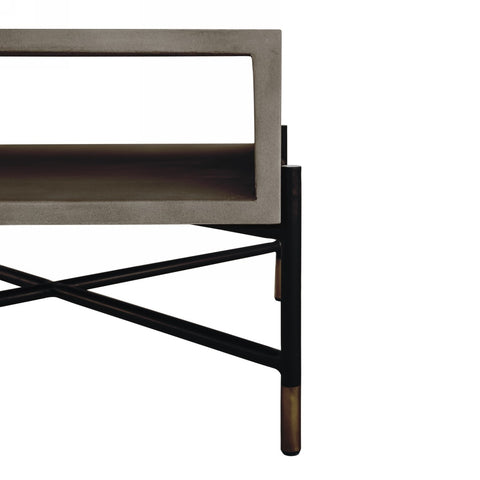 Modrest Walker Modern Concrete & Metal End Table Model VGLBROKY-LT50