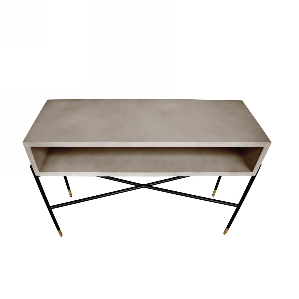 Modrest Walker Modern Concrete & Metal Console Table Model VGLBROKYCS-113