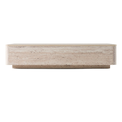 Nova Domus Roma Modern Faux Travertine Rectangular Coffee Table Model VGAN-ROMA-CT