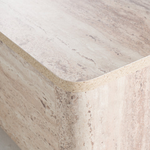 Nova Domus Roma Modern Faux Travertine Rectangular Coffee Table Model VGAN-ROMA-CT