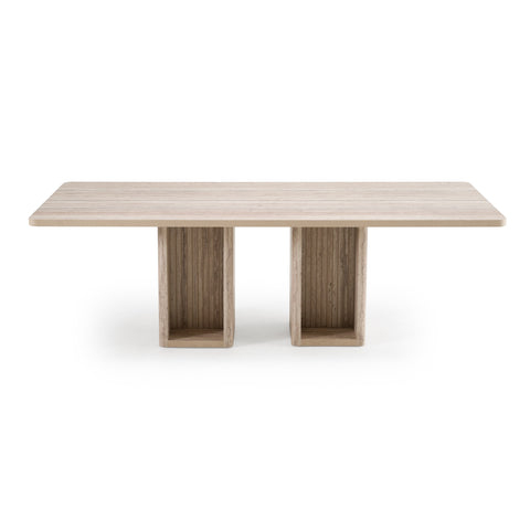 Nova Domus Roma Modern Travertine Rectangular Dining Table Model VGAN-ROMA-DT