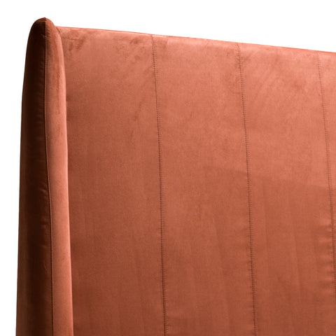 Modrest Roma Modern Burnt Orange Microfiber Upholstered Bed Model VGVCBD2305-BORG