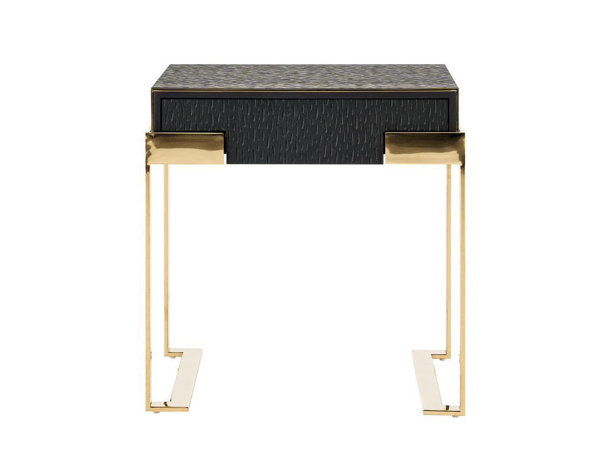 Modrest Rothsay Modern Wenge & Gold Nightstand Model VGVC-N096A