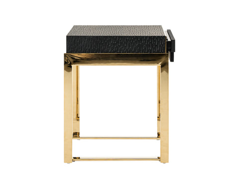 Modrest Rothsay Modern Wenge & Gold Nightstand Model VGVC-N096A