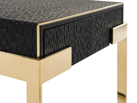 Modrest Rothsay Modern Wenge & Gold Nightstand Model VGVC-N096A