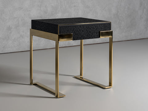 Modrest Rothsay Modern Wenge & Gold Nightstand Model VGVC-N096A