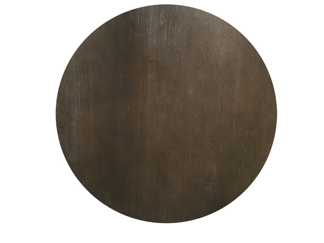 Modrest Marie Modern Concrete & Brown Oak Round Coffee Table Model VGLBRYAN-CF70-02
