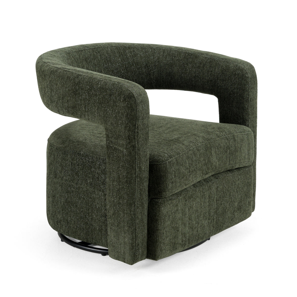 Modrest Ryan Modern Olive Green Fabric Swivel Accent Chair Model VGDW-DS1018-GRY