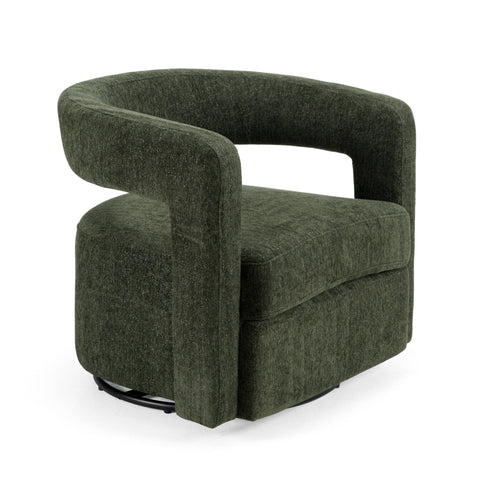 Modrest Ryan Modern Olive Green Fabric Swivel Accent Chair Model VGDW-DS1018-GRY