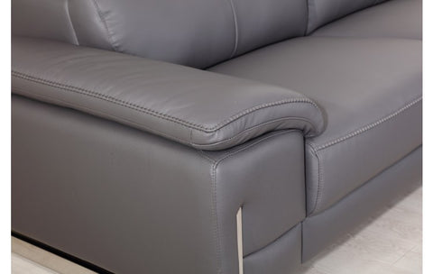 636 DivanItalia Dark Gray Sofa – Top Grain Italian LeatherModel:  636-DARK-GRAY-S