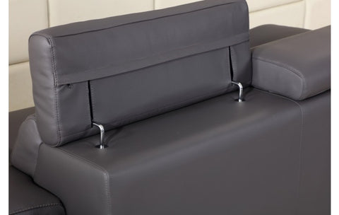 636 DivanItalia Dark Gray Sofa – Top Grain Italian LeatherModel:  636-DARK-GRAY-S