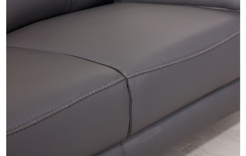636 DivanItalia Dark Gray Sofa – Top Grain Italian LeatherModel:  636-DARK-GRAY-S