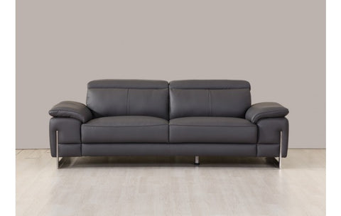 636 DivanItalia Dark Gray Sofa – Top Grain Italian LeatherModel:  636-DARK-GRAY-S