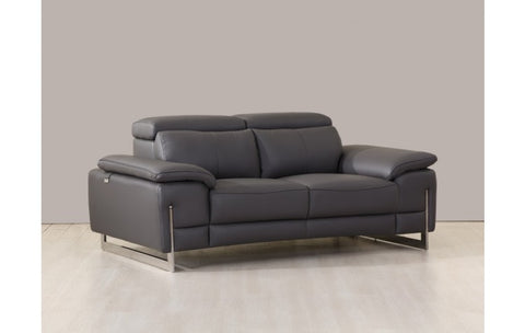 636 DivanItalia Dark Gray Loveseat – Top Grain Italian LeatherModel:  636-DARK-GRAY-L