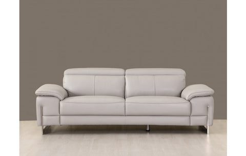 636 DivanItalia Light Gray Sofa and Loveseat Set – Top Grain Italian LeatherModel:  636-LIGHT-GRAY-2PC