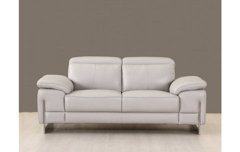636 DivanItalia Light Gray Sofa and Loveseat Set – Top Grain Italian LeatherModel:  636-LIGHT-GRAY-2PC
