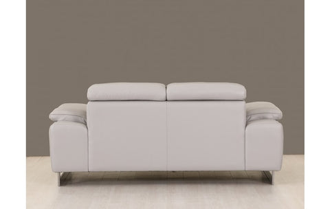 636 DivanItalia Light Gray Loveseat – Top Grain Italian LeatherModel:  636-LIGHT-GRAY-L