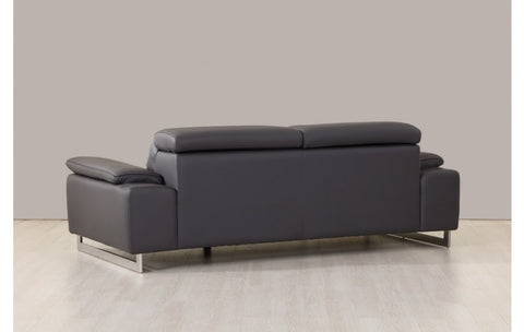 636 DivanItalia Dark Gray Sofa – Top Grain Italian LeatherModel:  636-DARK-GRAY-S