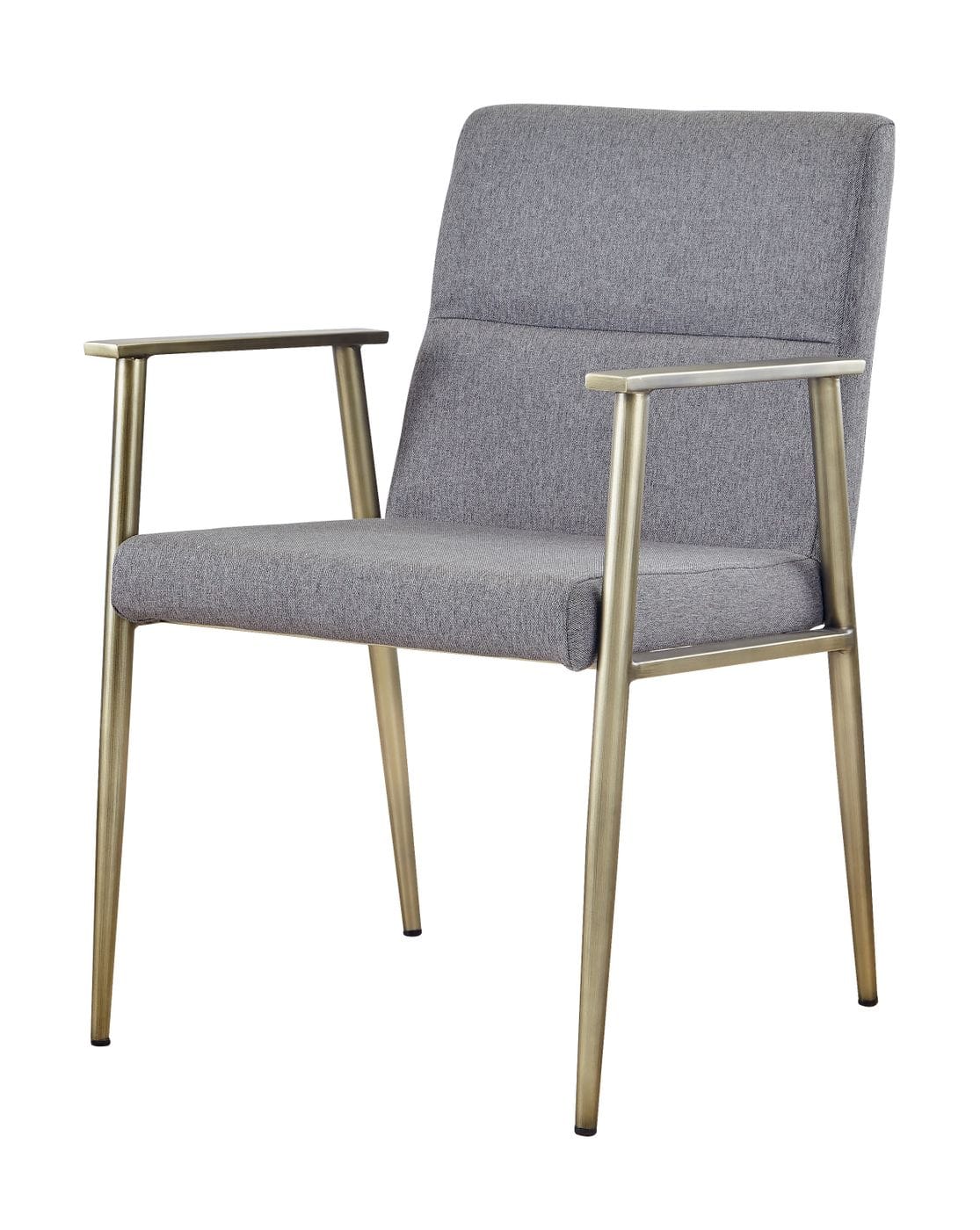 Modrest Sabri Contemporary Grey & Antique Brass Arm Dining Chair By VIG Furniture