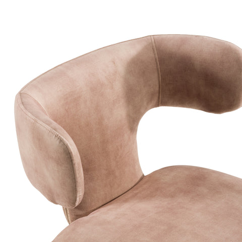 Modrest Saehee Modern Brown Velvet Dining Chair Model VGEU-MC-7512CH-BRN