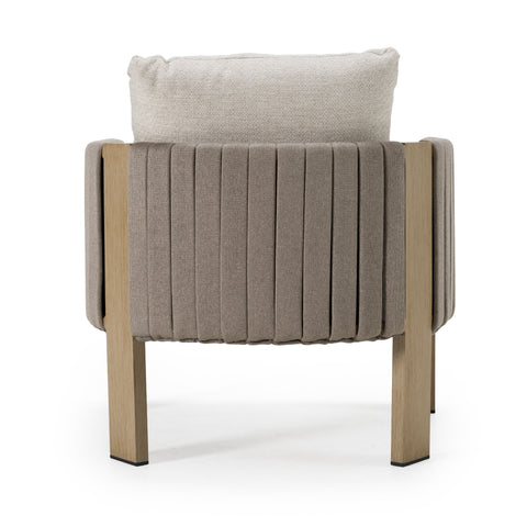Renava Salvora Outdoor Beige Fabric & Grey Rope Chair Model VGVK-WT275-1U-BGE