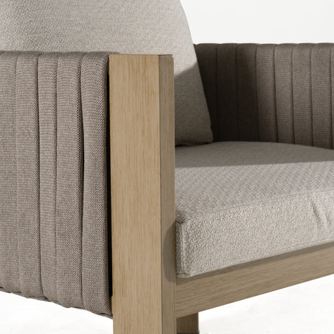 Renava Salvora Outdoor Beige Fabric & Grey Rope Chair Model VGVK-WT275-1U-BGE