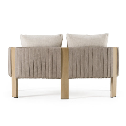 Renava Salvora Outdoor Beige Fabric & Grey Rope Loveseat Model VGVK-WT275-2U-BGE