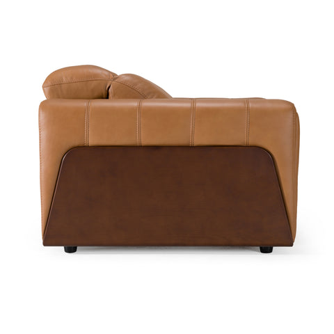 Divani Casa Sandstone Modern Brown Leather Electric Recliner Chair Model VGKV-KM.6120-CHR-BRN