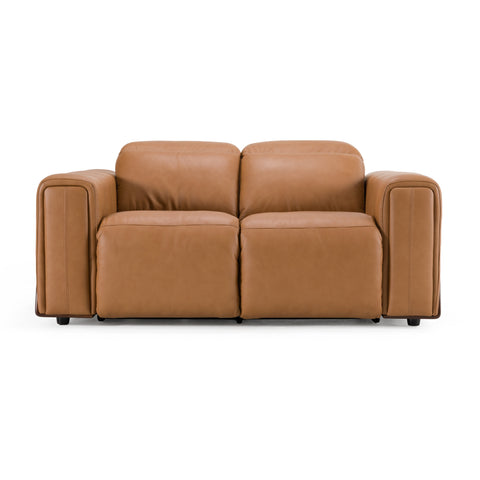 Divani Casa Sandstone Modern Brown Leather Sofa Set With Electric Recliners Model VGKV-KM.6120-SET-BRN
