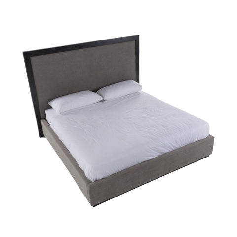 Nova Domus Santa Barbara Modern Grey Fabric & Grey Wash Bed Model VGMA-BR-152-BED-GRY